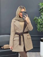 پالتو چهارخونه دو جیب کد 4239 - تصویر 3