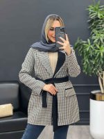 پالتو چهارخونه دو جیب کد 4239 - تصویر 13