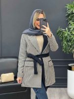 پالتو چهارخونه دو جیب کد 4239 - تصویر 4