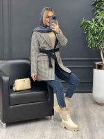 پالتو چهارخونه دو جیب کد 4239 - تصویر 15