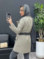 پالتو چهارخونه دو جیب کد 4239 - تصویر 10