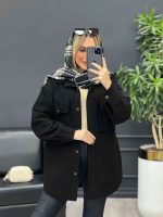 مانتو کتان دو جیب پاکتی کد 4242 - تصویر 2