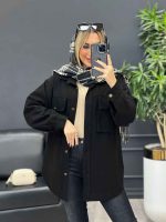 مانتو کتان دو جیب پاکتی کد 4242 - تصویر 14