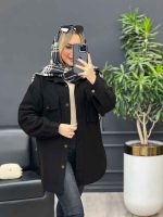 مانتو کتان دو جیب پاکتی کد 4242 - تصویر 7