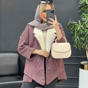 پالتو جیب پرچی یقه خز کد 4153