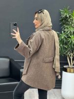 پالتو جیب پرچی یقه خز کد 4153 - تصویر 7