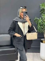پالتو جیب پرچی یقه خز کد 4153 - تصویر 10