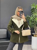 پالتو فوتر یقه خز کد 4007 - تصویر 12