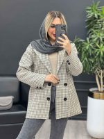کت چهارخونه چهار دکمه کد 3933 - تصویر 4