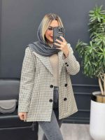 کت چهارخونه چهار دکمه کد 3933 - تصویر 12