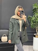 کت چهارخونه چهار دکمه کد 3933 - تصویر 3