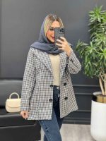 کت چهارخونه چهار دکمه کد 3933 - تصویر 25