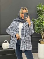 کت چهارخونه چهار دکمه کد 3933 - تصویر 7