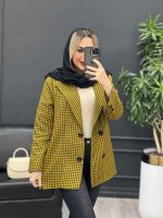 کت چهارخونه چهار دکمه کد 3933 - تصویر 13