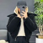 کاپشن سیلیکونی یقه استاده کوتاه کد 4013