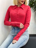 بادی یقه دار دکمه چسبان کد 3641 - تصویر 18