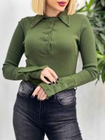 بادی یقه دار دکمه چسبان کد 3641 - تصویر 19
