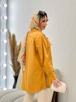 مانتو جیب نما بغل زیپ کد 4513 - تصویر 4