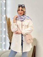 مانتو جیب نما بغل زیپ کد 4513 - تصویر 20