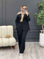 ست مانتو و شلوار لینن چهار دکمه کد 4509 - تصویر 25