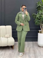 ست مانتو و شلوار لینن چهار دکمه کد 4509 - تصویر 24