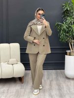 ست مانتو و شلوار لینن چهار دکمه کد 4509 - تصویر 32