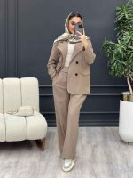ست مانتو و شلوار لینن چهار دکمه کد 4509 - تصویر 31