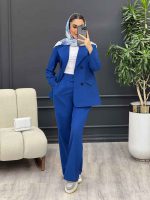ست مانتو و شلوار لینن چهار دکمه کد 4509 - تصویر 19