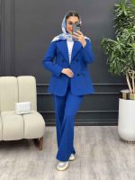 ست مانتو و شلوار لینن چهار دکمه کد 4509 - تصویر 29