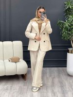 ست مانتو و شلوار لینن چهار دکمه کد 4509 - تصویر 18