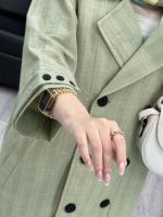 مانتو یقه انگلیسی آستین سه دکمه کد 4494 - تصویر 16