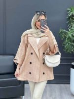مانتو یقه انگلیسی آستین سه دکمه کد 4494 - تصویر 14