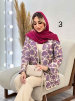 مانتو طرح دار نوار دوزی دو جیب کد 4515 - تصویر 14