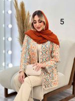 مانتو طرح دار نوار دوزی دو جیب کد 4515 - تصویر 9