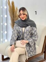 مانتو طرح دار نوار دوزی دو جیب کد 4515 - تصویر 17