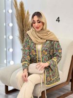 مانتو طرح دار نوار دوزی دو جیب کد 4515 - تصویر 11