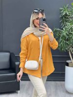 شومیز آستین پاگن پشت پیله کد 4463 - تصویر 16