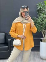 شومیز آستین پاگن پشت پیله کد 4463 - تصویر 2