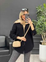 شومیز آستین پاگن پشت پیله کد 4463 - تصویر 4