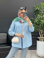 شومیز آستین پاگن پشت پیله کد 4463 - تصویر 21