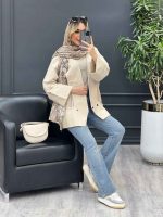 مانتو دو دکمه پشت پیله کد 4430 - تصویر 20