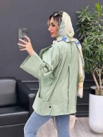 مانتو دو دکمه پشت پیله کد 4430 - تصویر 11