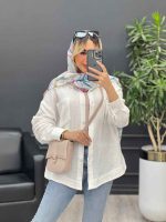 شومیز آستین پاگن پشت پیله کد 4463 - تصویر 28