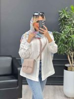شومیز آستین پاگن پشت پیله کد 4463 - تصویر 9