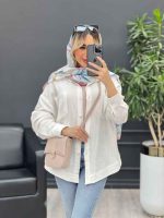 شومیز آستین پاگن پشت پیله کد 4463 - تصویر 19