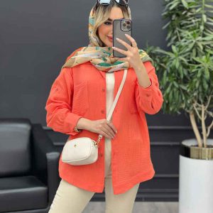 شومیز آستین پاگن پشت پیله کد 4463