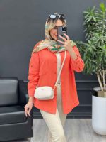 شومیز آستین پاگن پشت پیله کد 4463 - تصویر 31