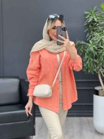 شومیز آستین پاگن پشت پیله کد 4463 - تصویر 7