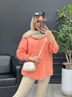 شومیز آستین پاگن پشت پیله کد 4463 - تصویر 26