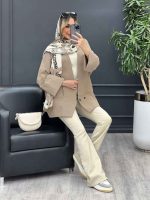 مانتو دو دکمه پشت پیله کد 4430 - تصویر 23